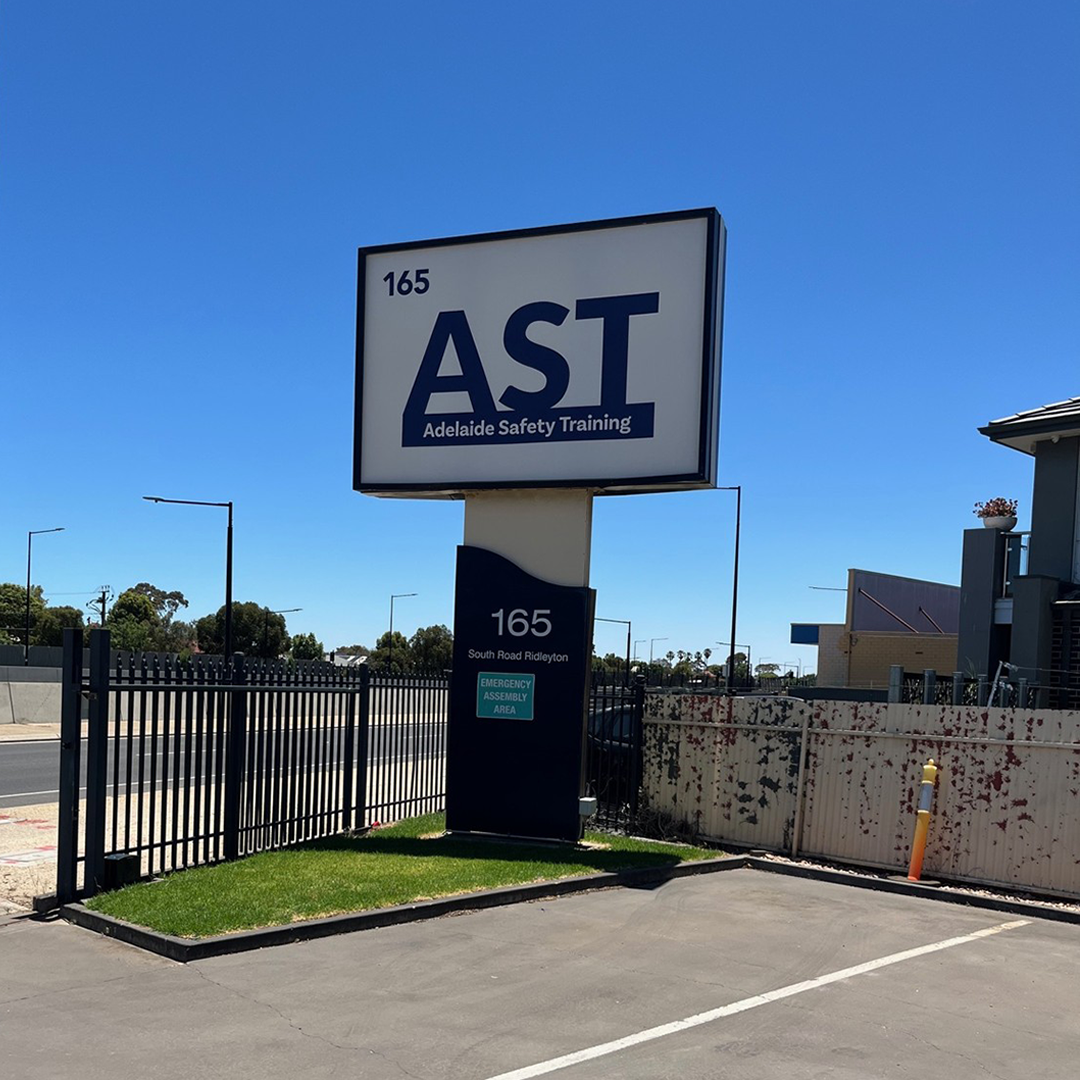 Outside signage of Adelaide safety training facilities